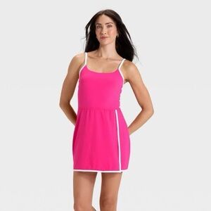 All In Motion Women's Everyday Soft Wrap Active Dress - Pink - S